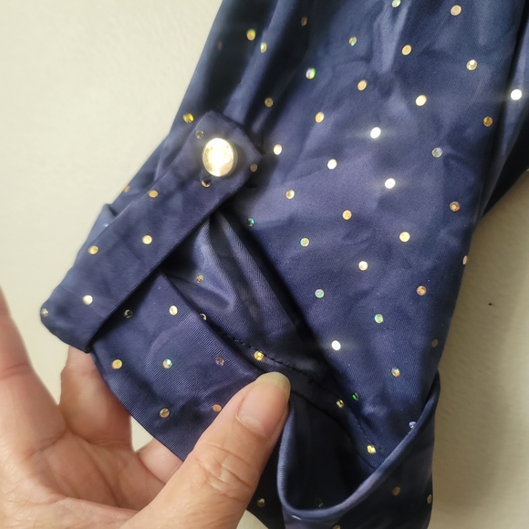 Cocomo Unique Vintage Sequined Top Size Petite XL in Blue - Picture 7 of 13